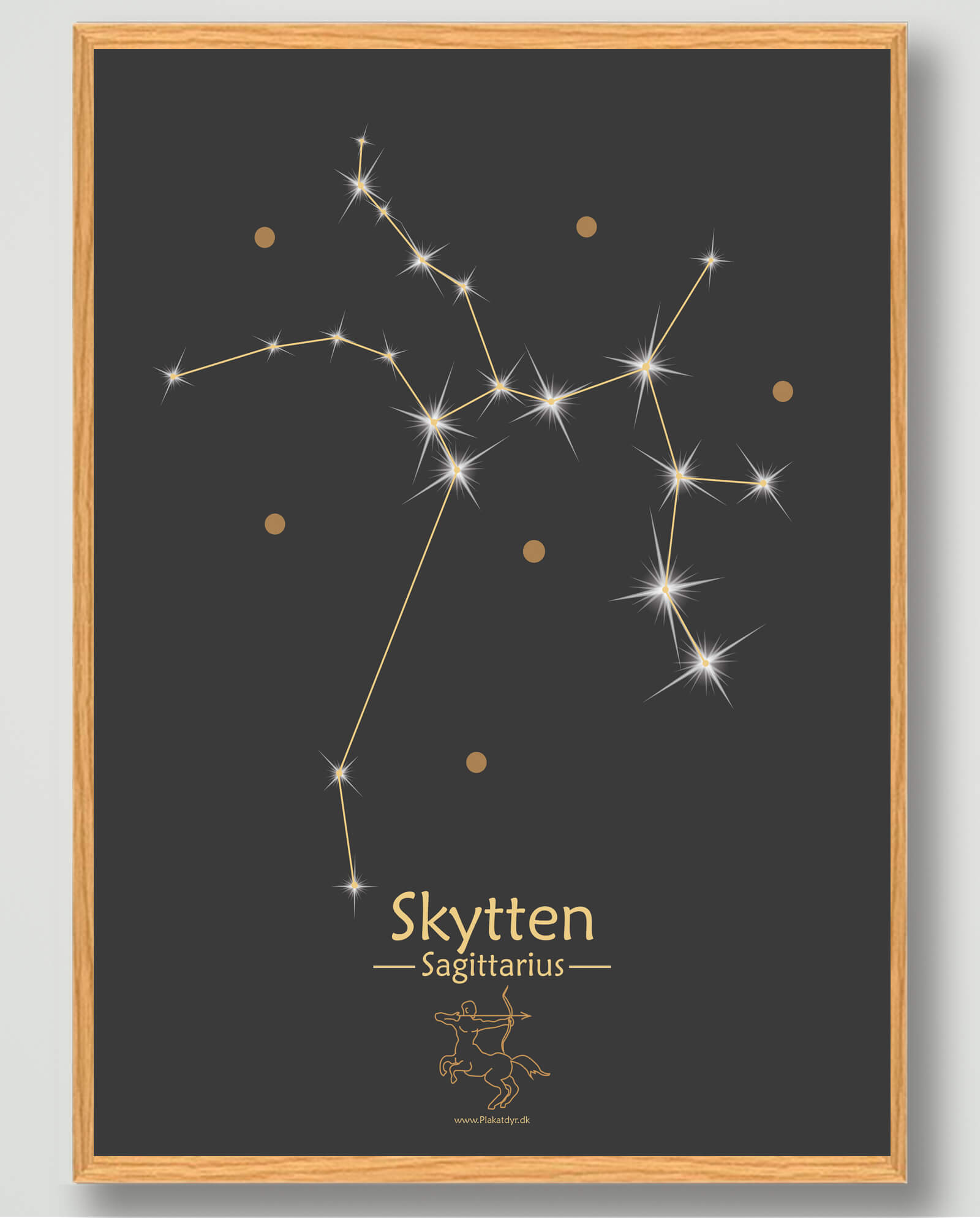 Sort Stjernebillede Skytten Plakat - Plakatdyr.dk Plakater
