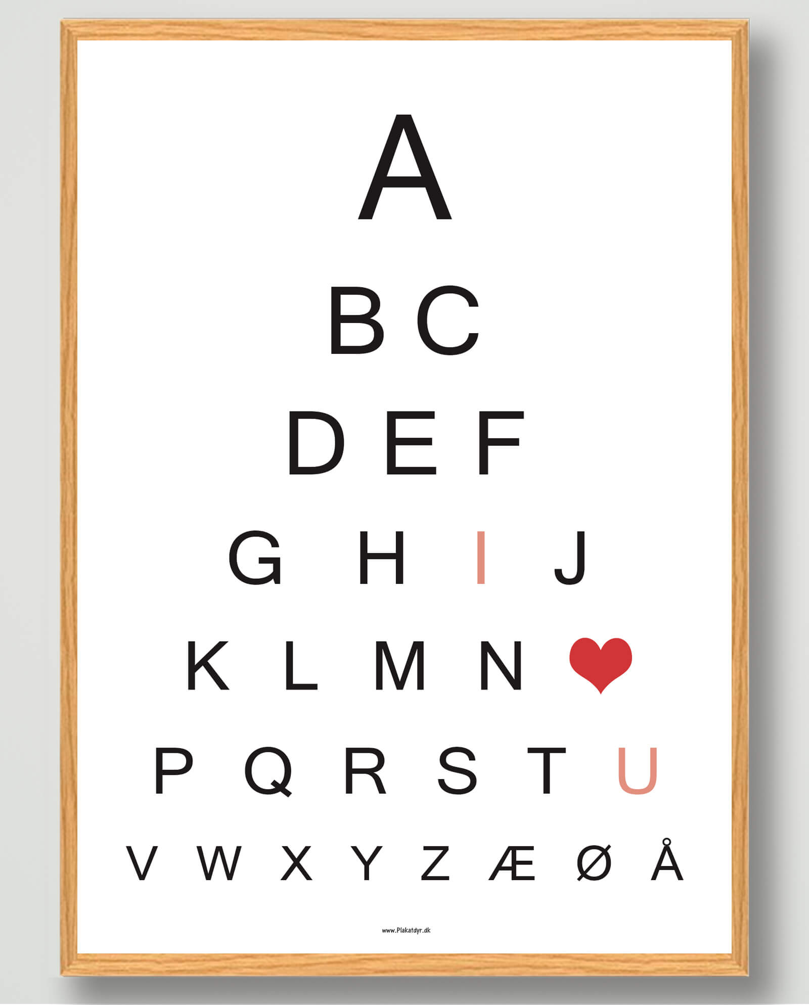 Abc Love Plakat - Plakatdyr.dk Plakater