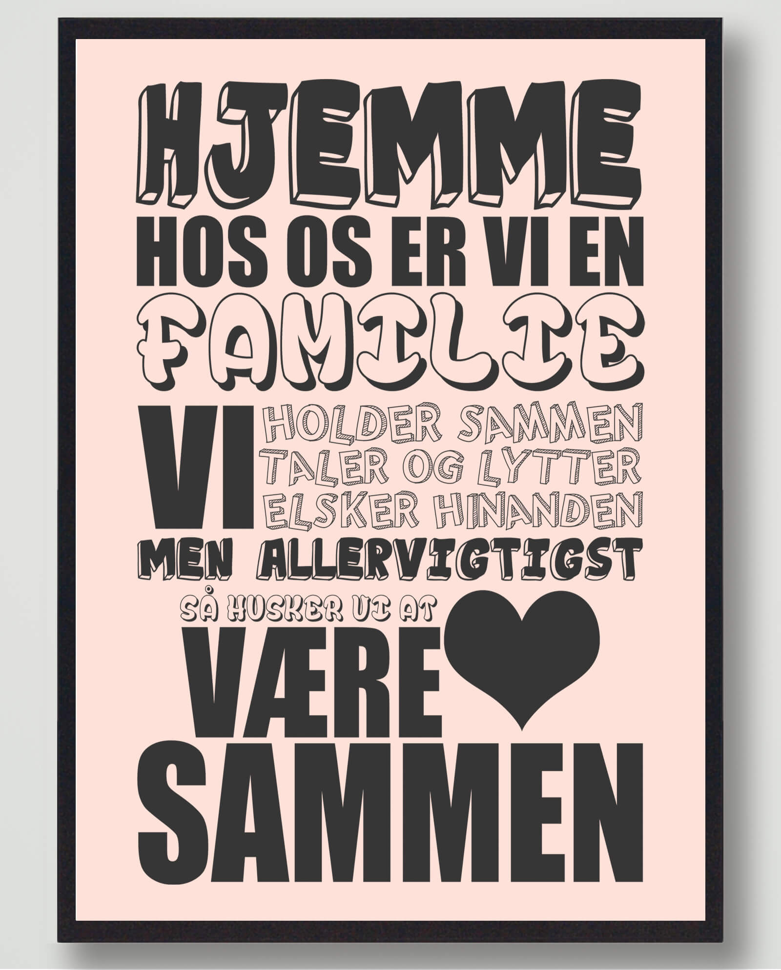 Rosa Hjemme Hos Plakat - Plakatdyr.dk Plakater
