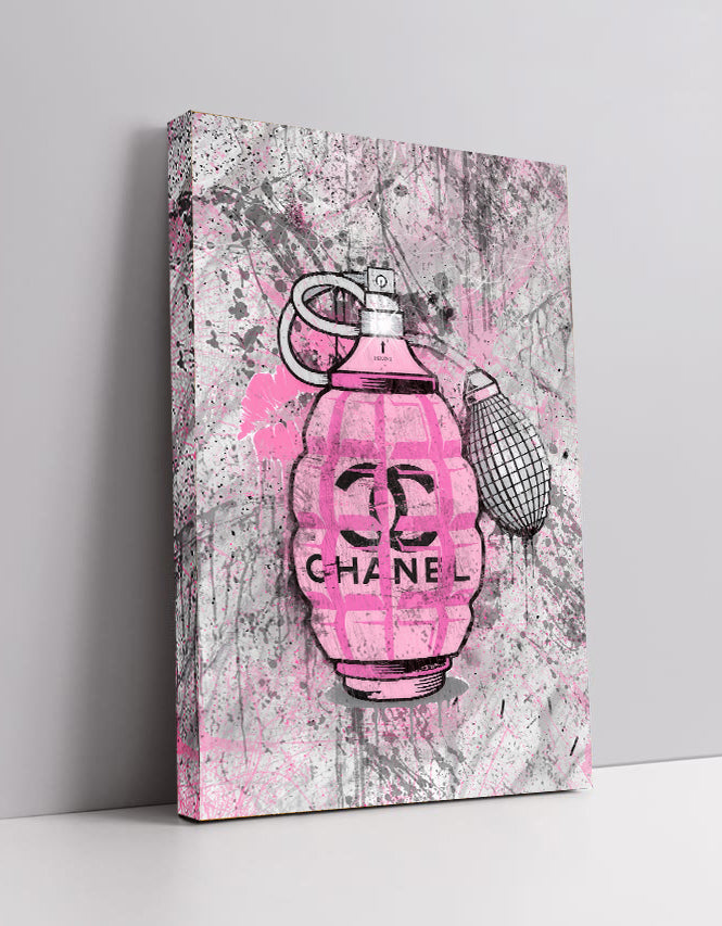 Pink Granat Plakat Lærred - Just Karikatur Plakater