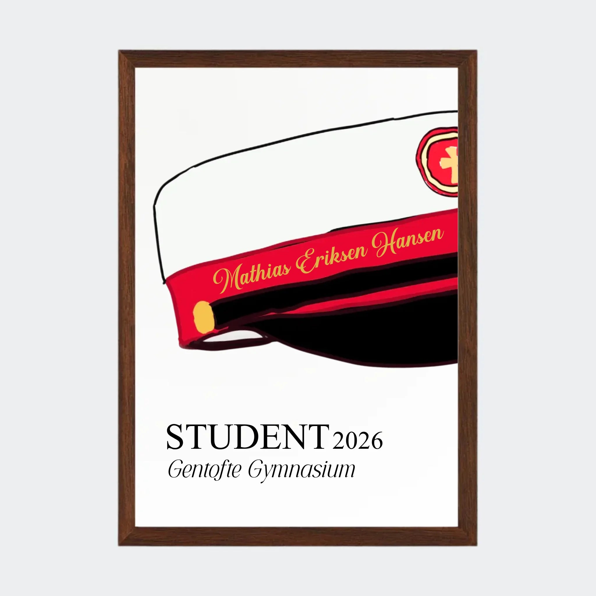 Mørk Eg Plakat Stx Student 2026 Mørk - Teeinblue Plakater