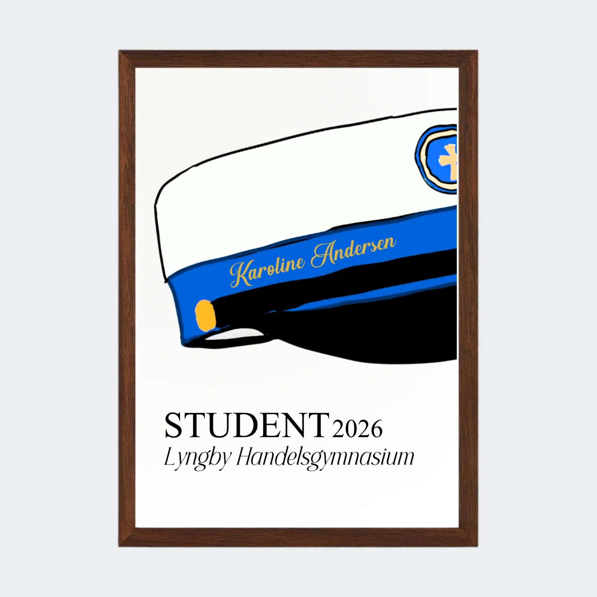 Mørk Eg Plakat Hhx Student 2026 Mørk - Teeinblue Plakater