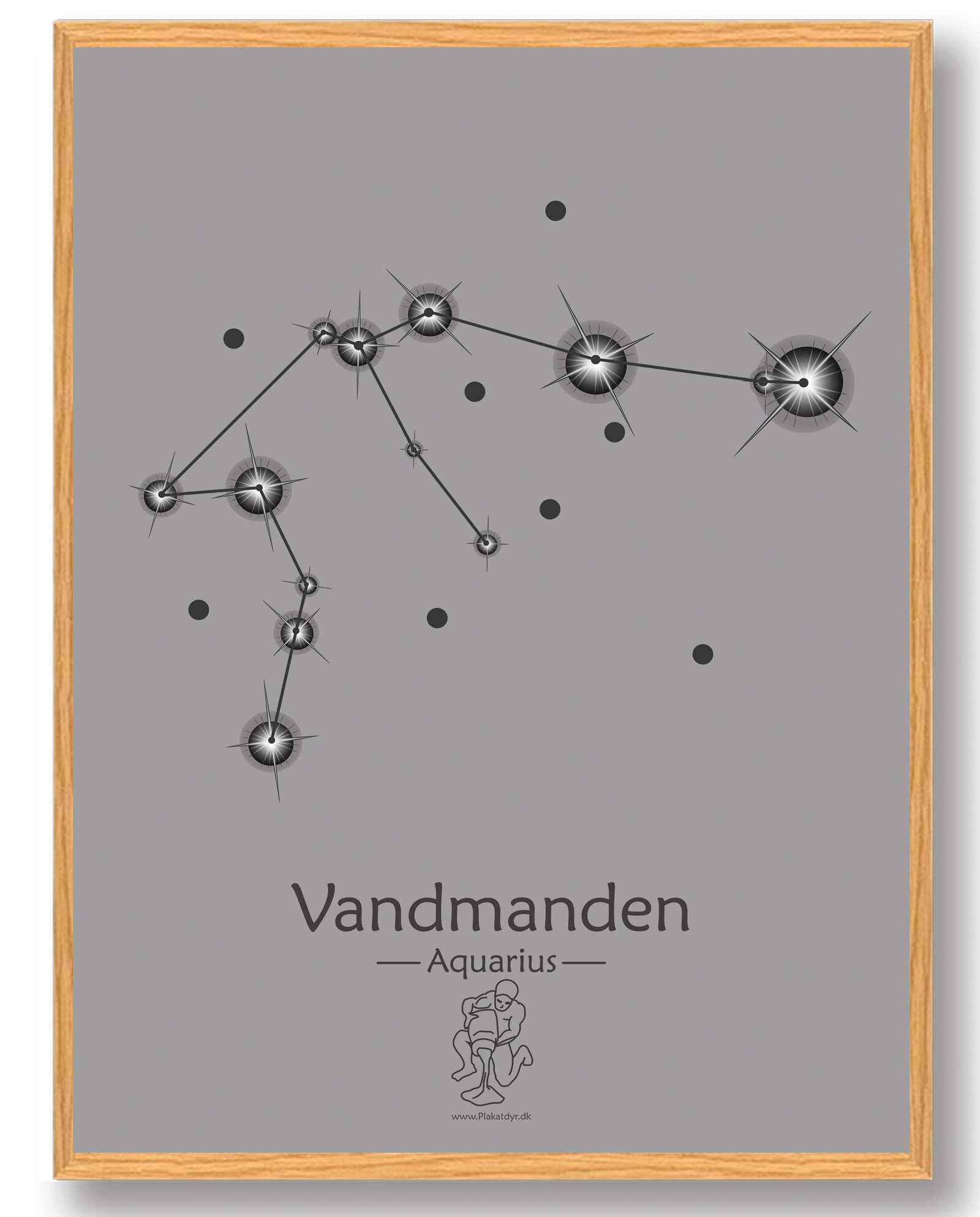 Stjernebillede Vandmanden Grå Plakat - Plakatdyr.dk Plakater