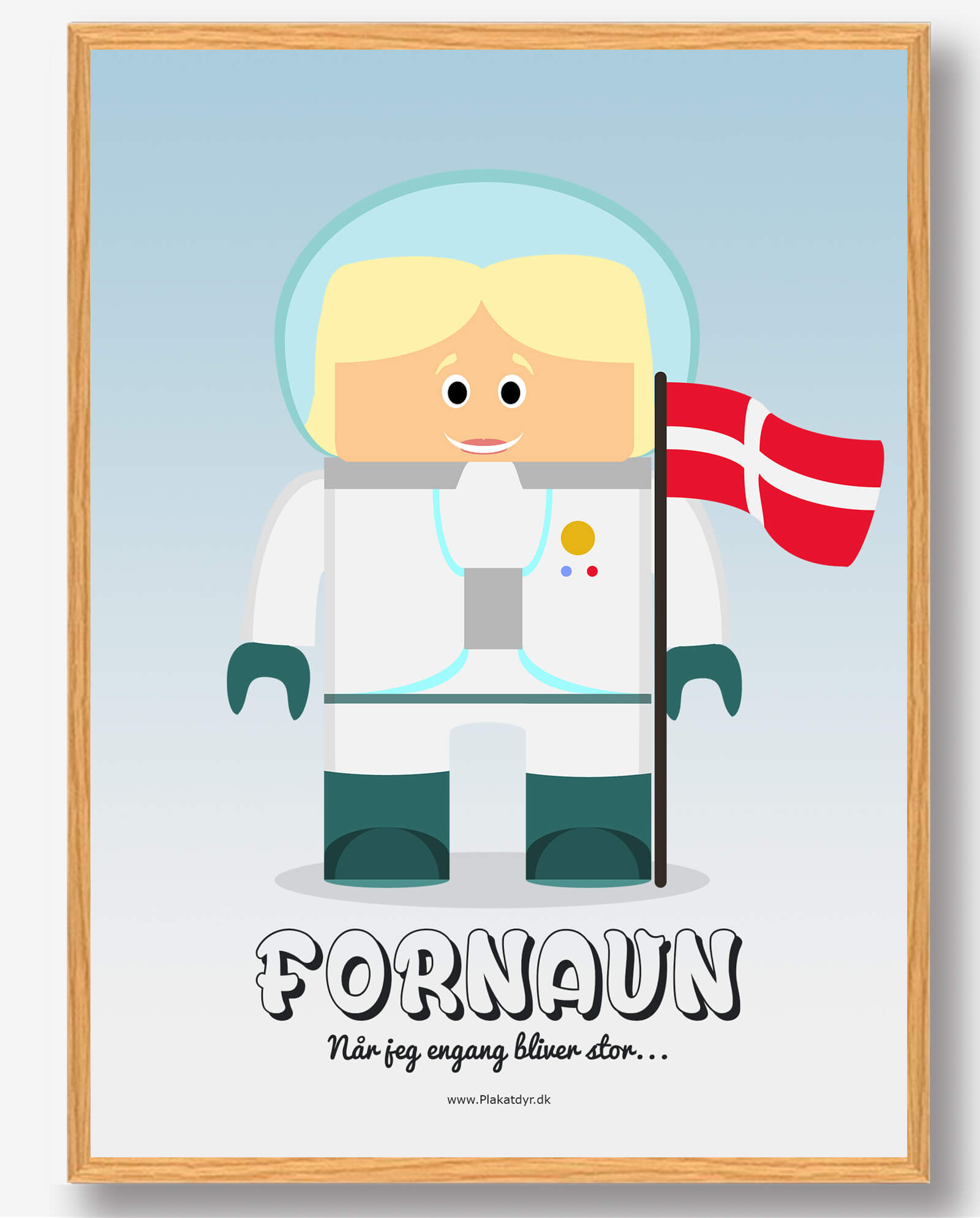 Astronaut Plakat Pige - Plakatdyr.dk Plakater