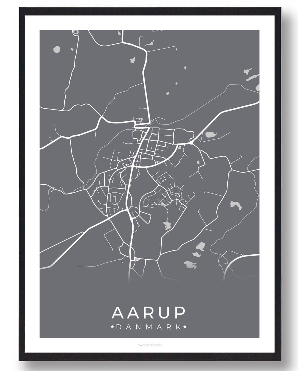 Aarup Plakat Grå - Plakatdyr.dk Plakater