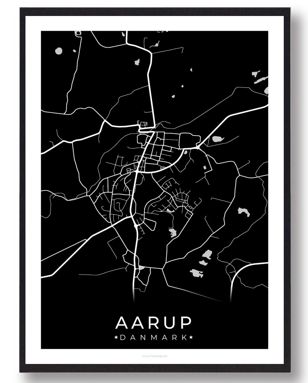 Sort Aarup Plakat - Plakatdyr.dk Plakater