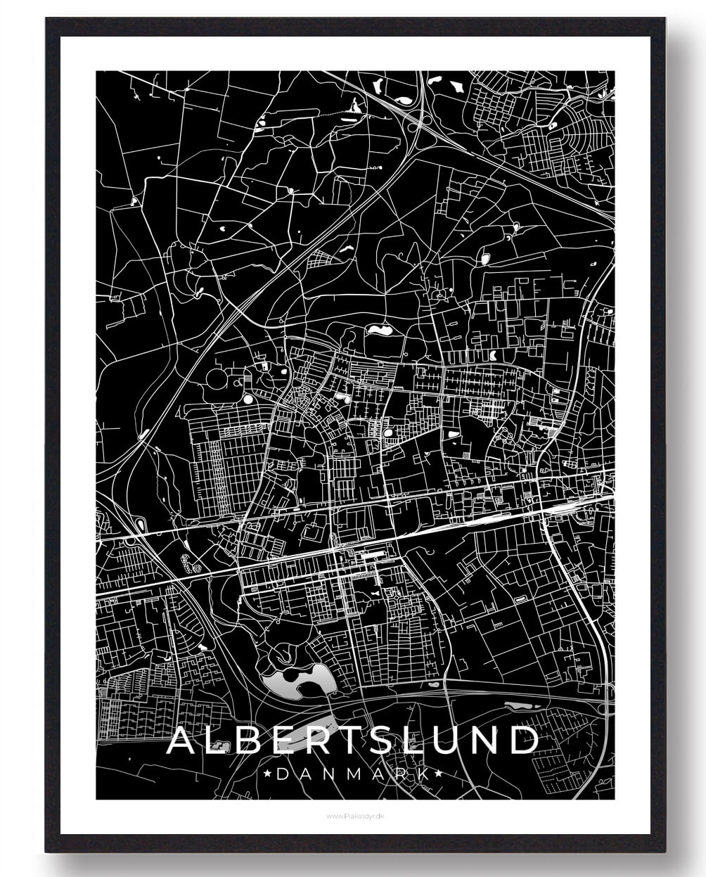 Sort Albertslund Plakat - Plakatdyr.dk Plakater