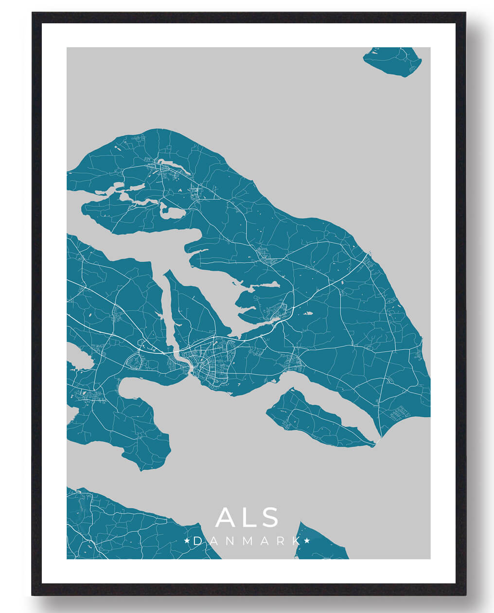 Blå Als Plakat - Plakatdyr.dk Plakater