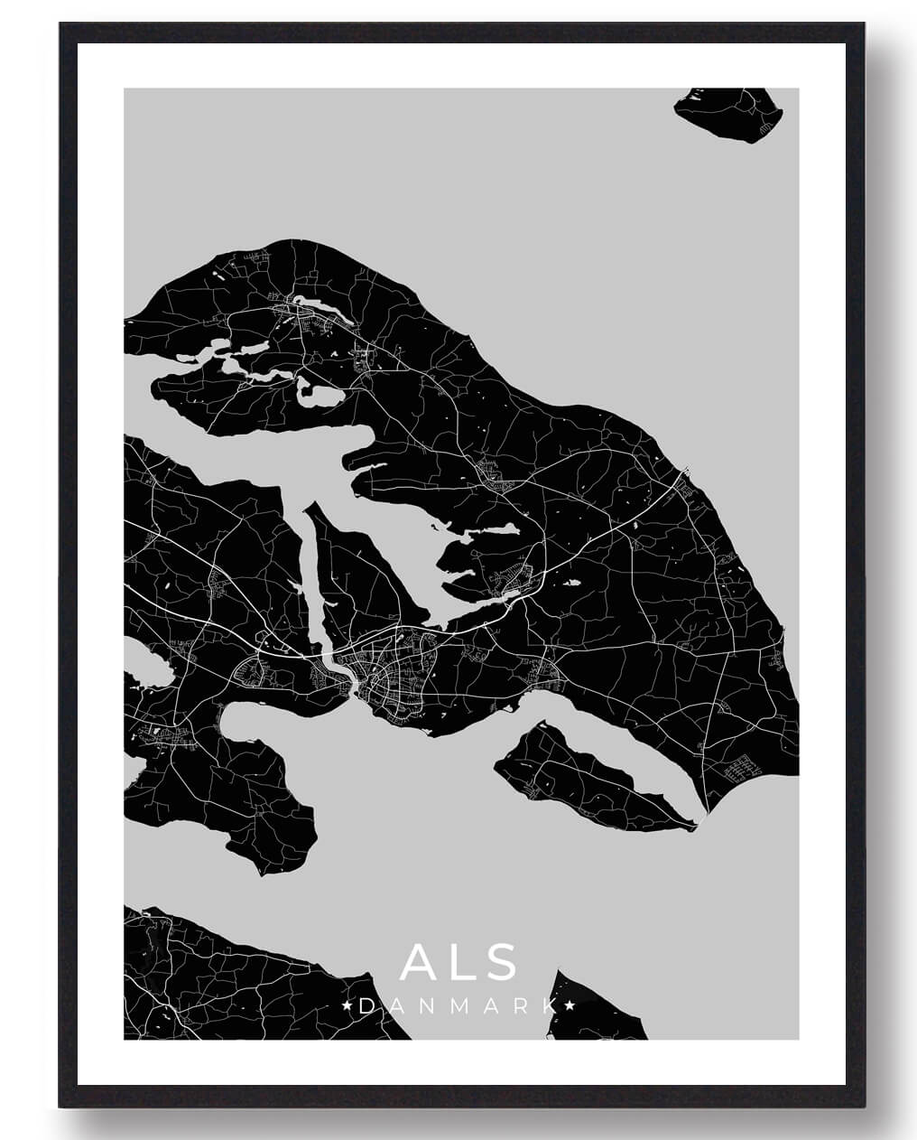 Sort Als Plakat - Plakatdyr.dk Plakater
