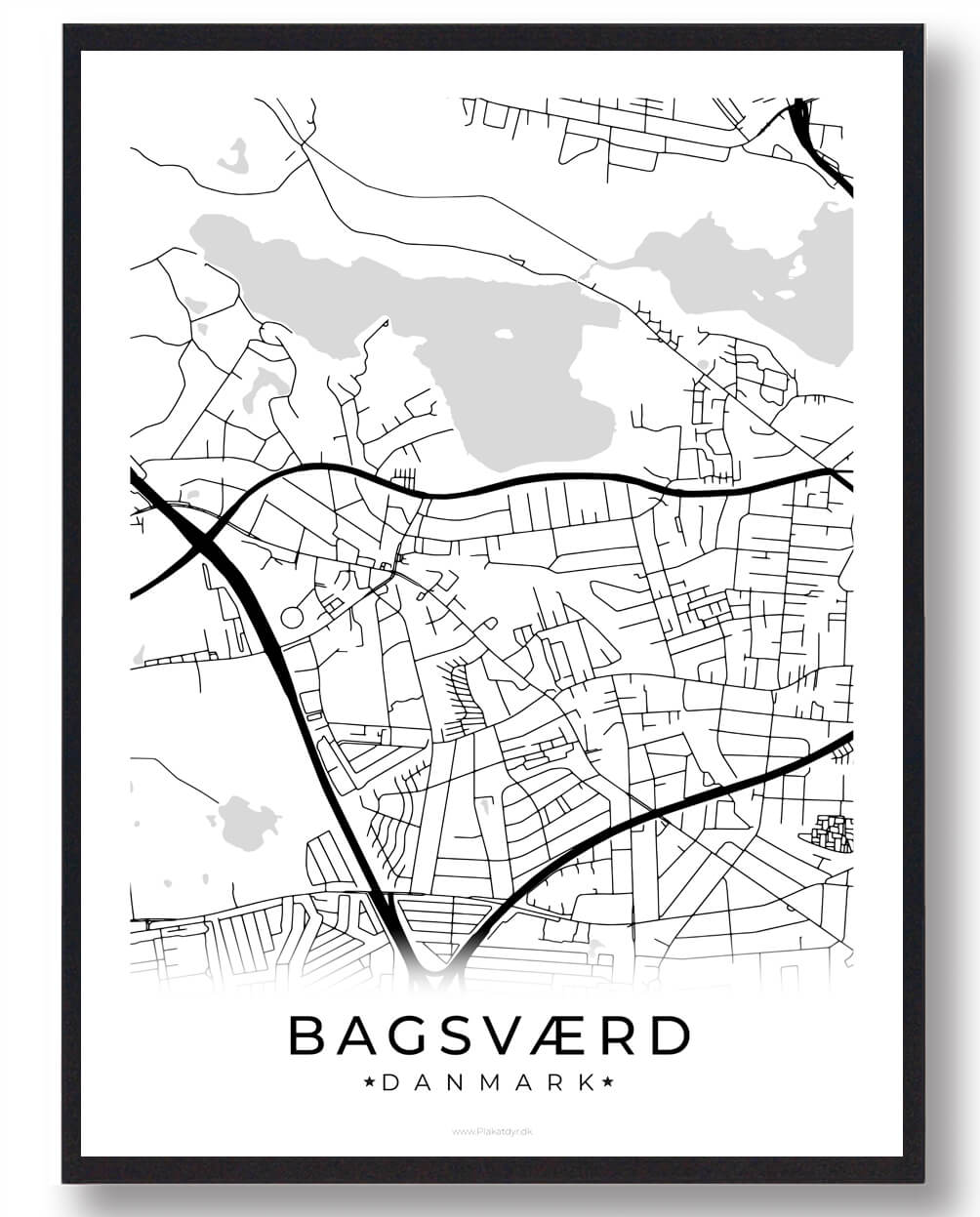 Hvid Bagsværd Plakat - Plakatdyr.dk Plakater