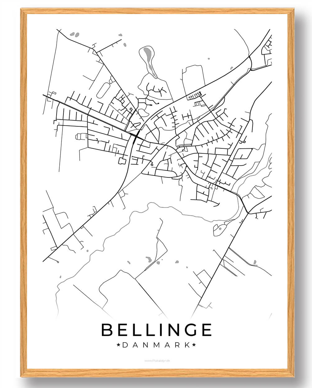 Hvid Bellinge Plakat - Plakatdyr.dk Plakater