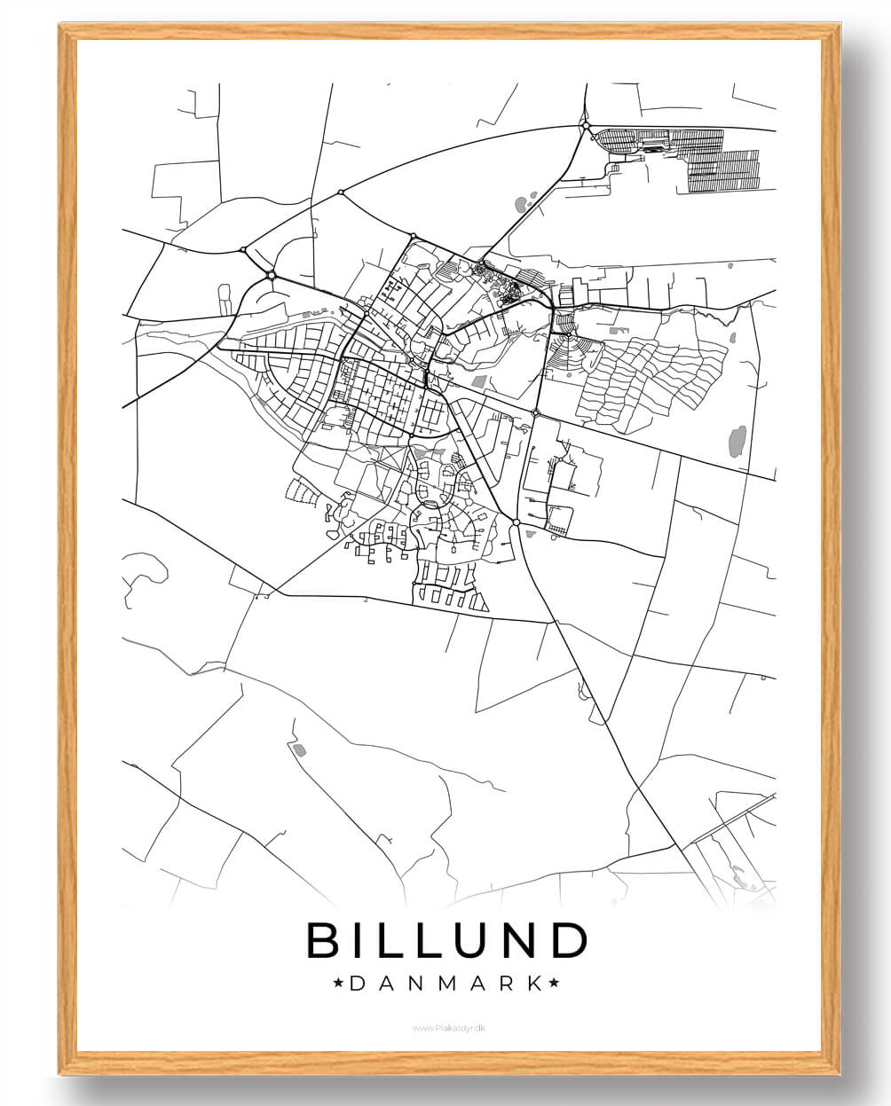Hvid Billund Plakat - Plakatdyr.dk Plakater