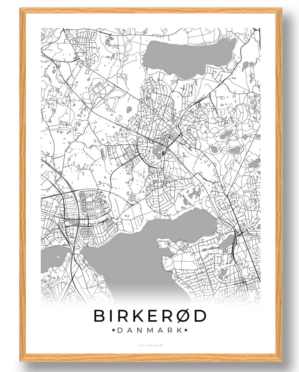 Hvid Birkerød Plakat - Plakatdyr.dk Plakater