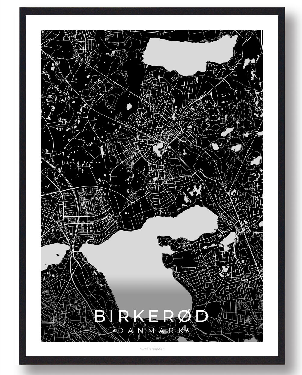 Sort Birkerød Plakat - Plakatdyr.dk Plakater