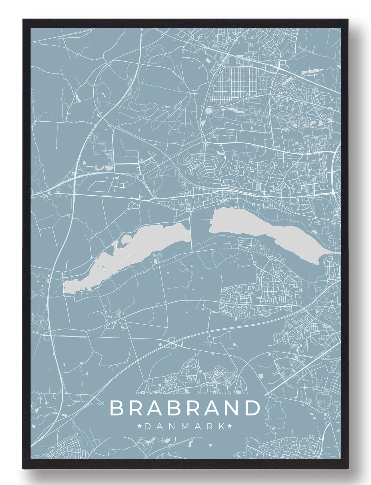 Blå Brabrand Plakat Lyse - Plakatdyr.dk Plakater
