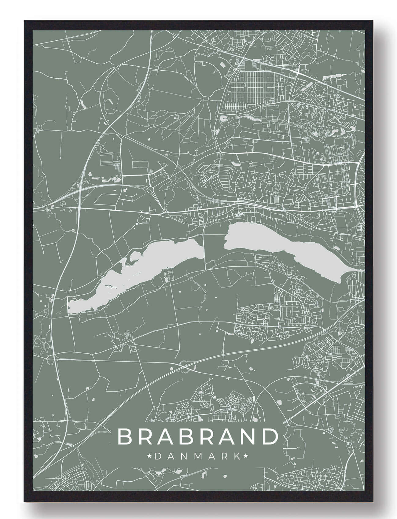 Grøn Brabrand Plakat - Plakatdyr.dk Plakater