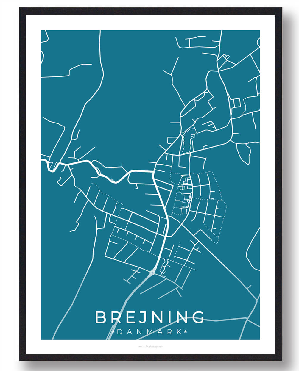 Blå Brejning Plakat - Plakatdyr.dk Plakater
