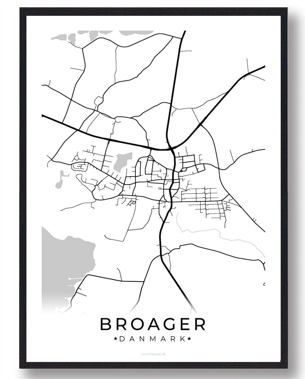 Hvid Broager Plakat - Plakatdyr.dk Plakater