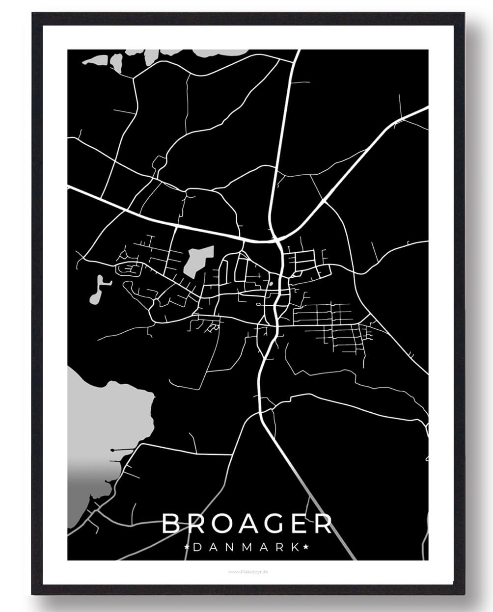 Sort Broager Plakat - Plakatdyr.dk Plakater