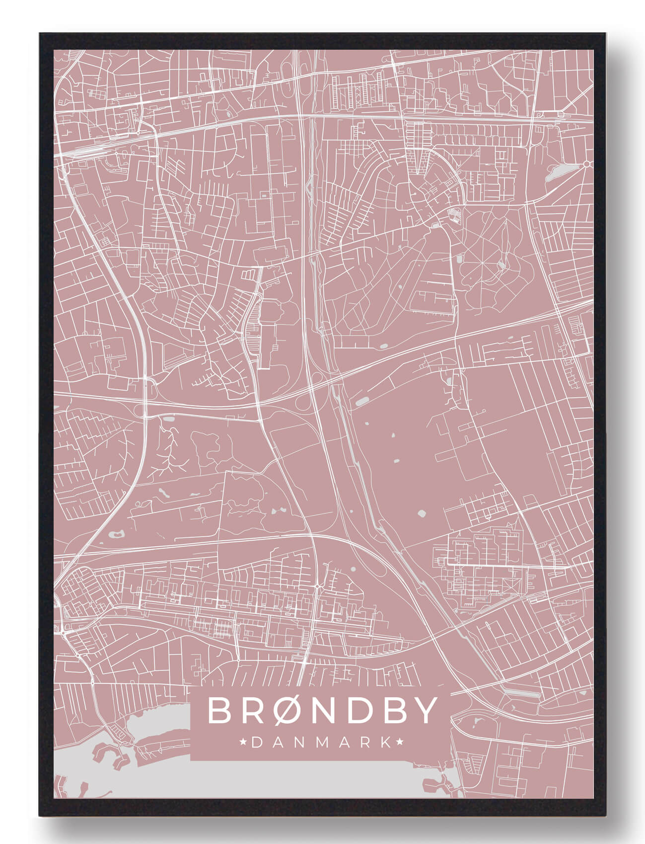 Rosa Brøndby Plakat - Plakatdyr.dk Plakater