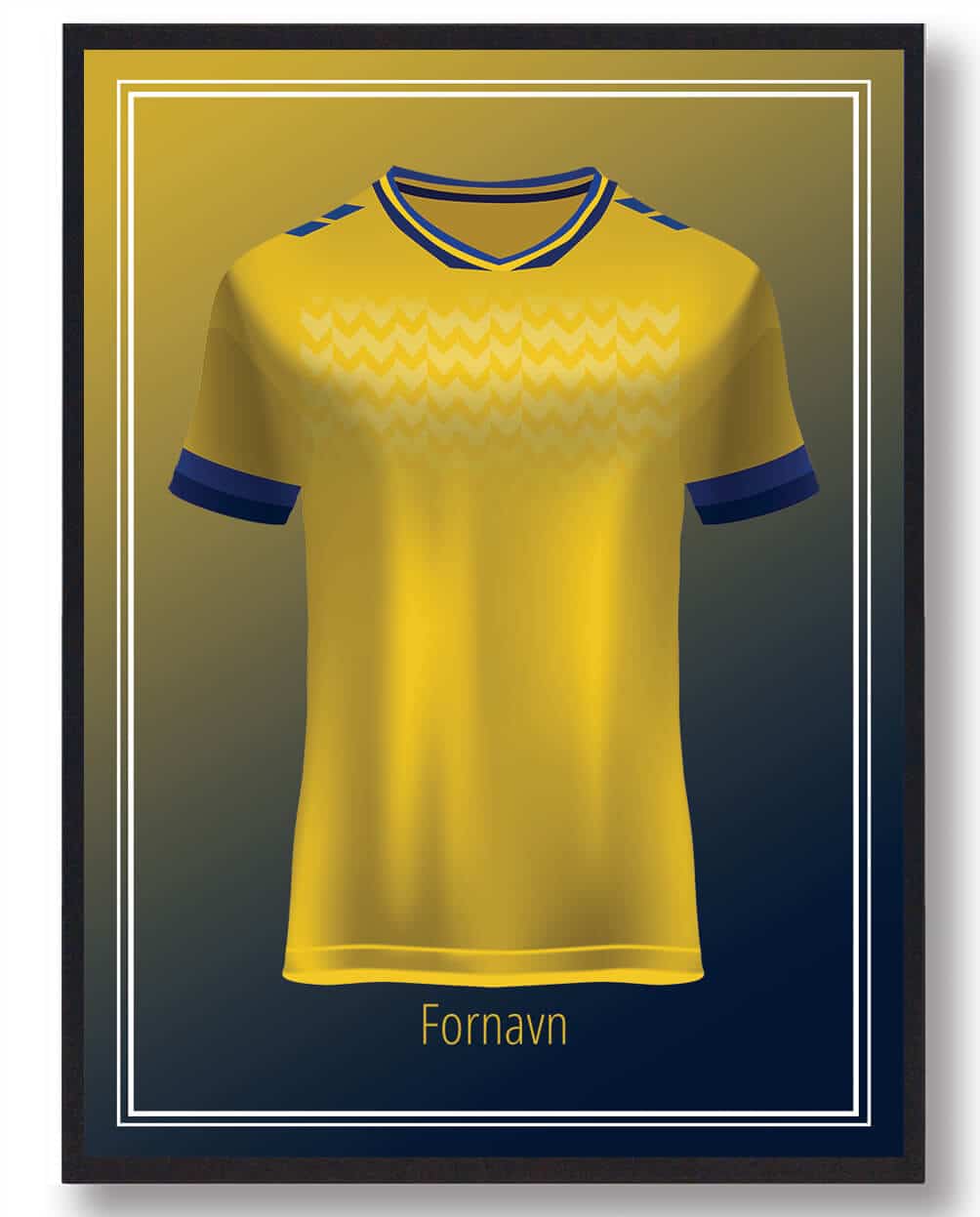 Brøndby Trøje Med Navn - Plakatdyr.dk Plakater
