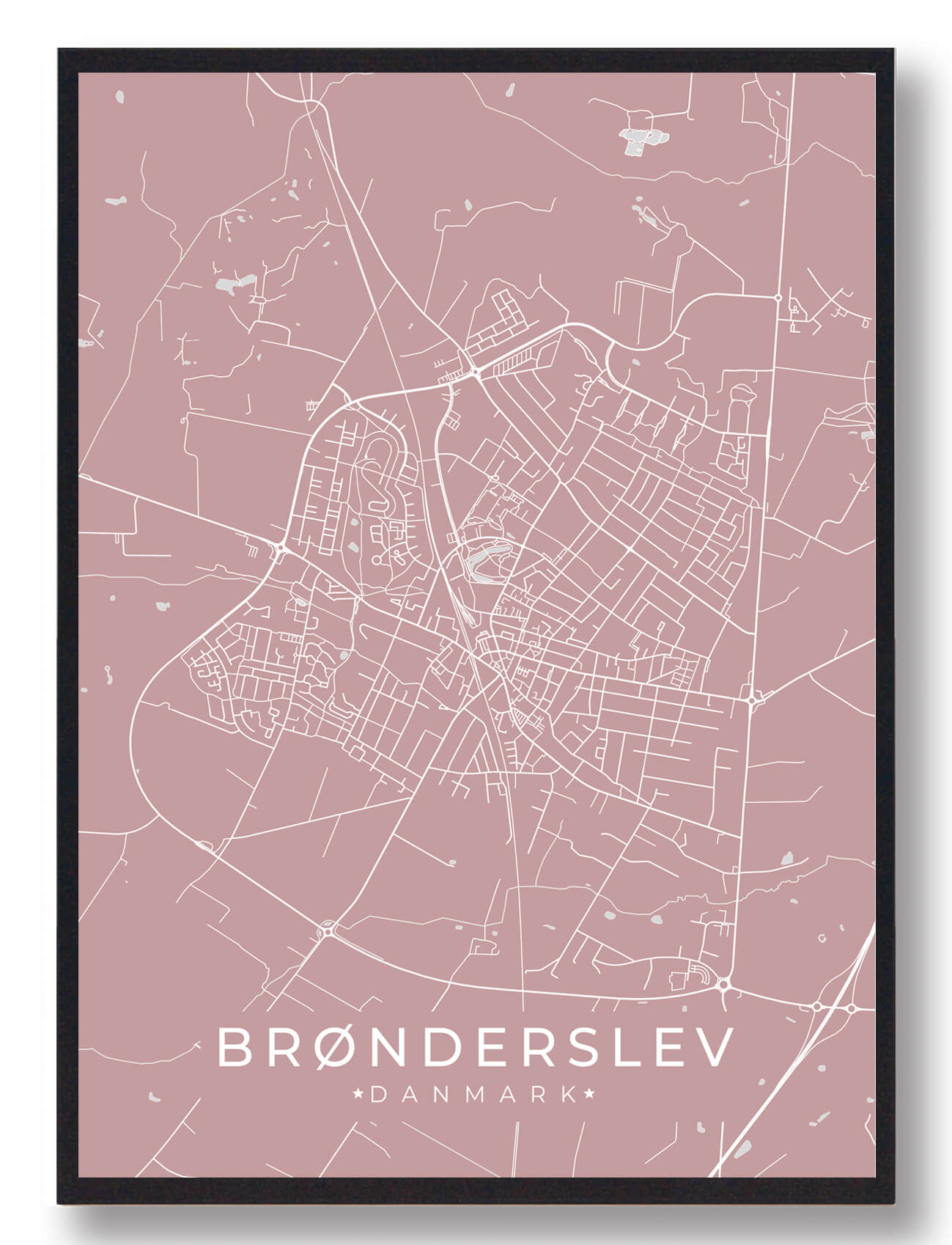 Rosa Brønderslev Plakat - Plakatdyr.dk Plakater