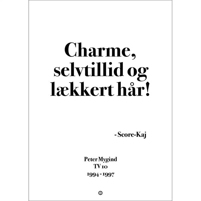 Citatplakat Ampquotcharme Selvtillid Lækkert Hårampquot Plakat 30x42 - Citatplakat Plakater  - 206411