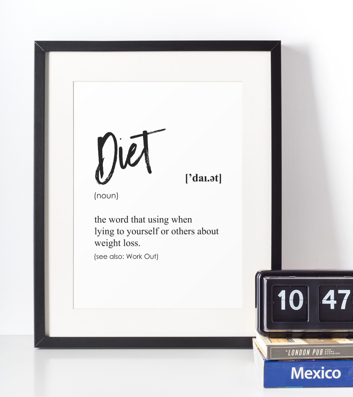 Diet Definition Plakat - Just Karikatur Plakater