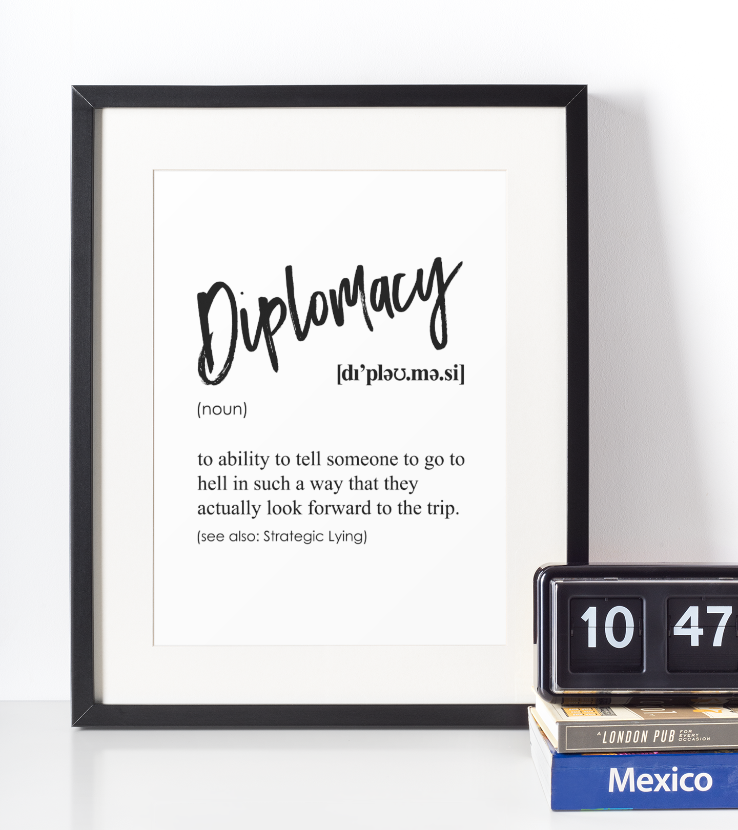 Diplomacy Definition Plakat - Just Karikatur Plakater
