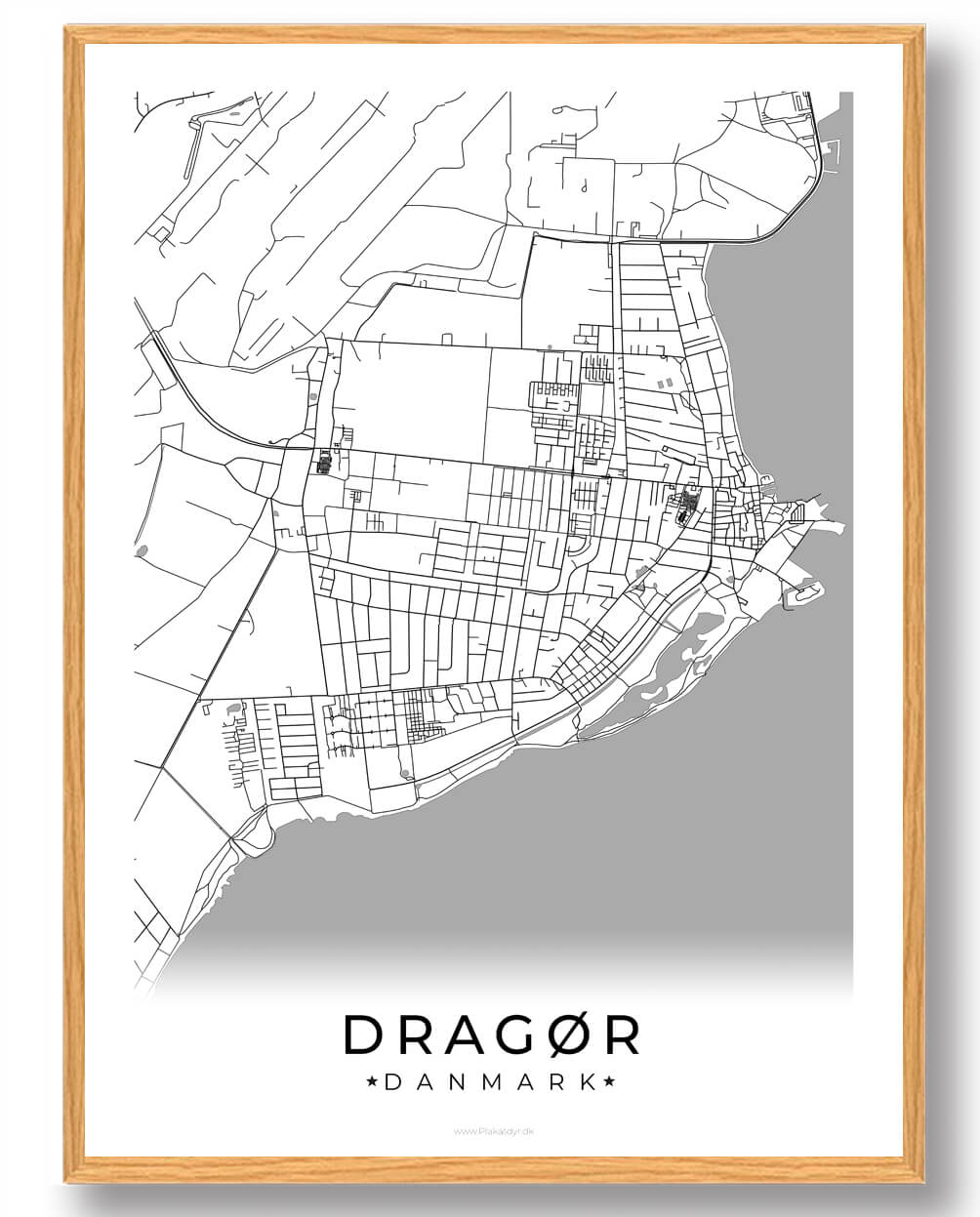 Hvid Dragør Plakat - Plakatdyr.dk Plakater