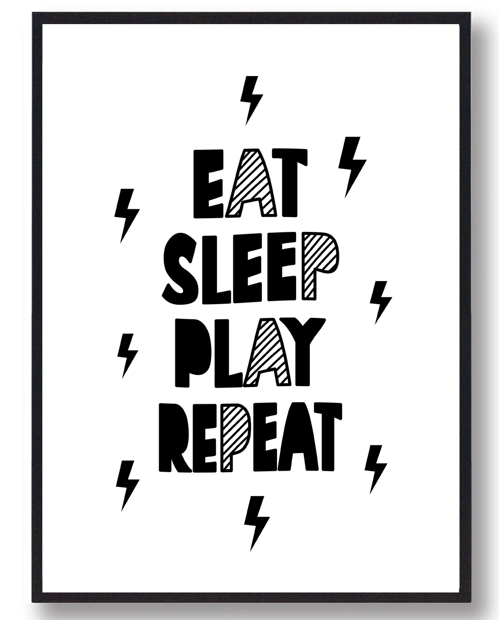 Play Repeat Plakat - Plakatdyr.dk Plakater