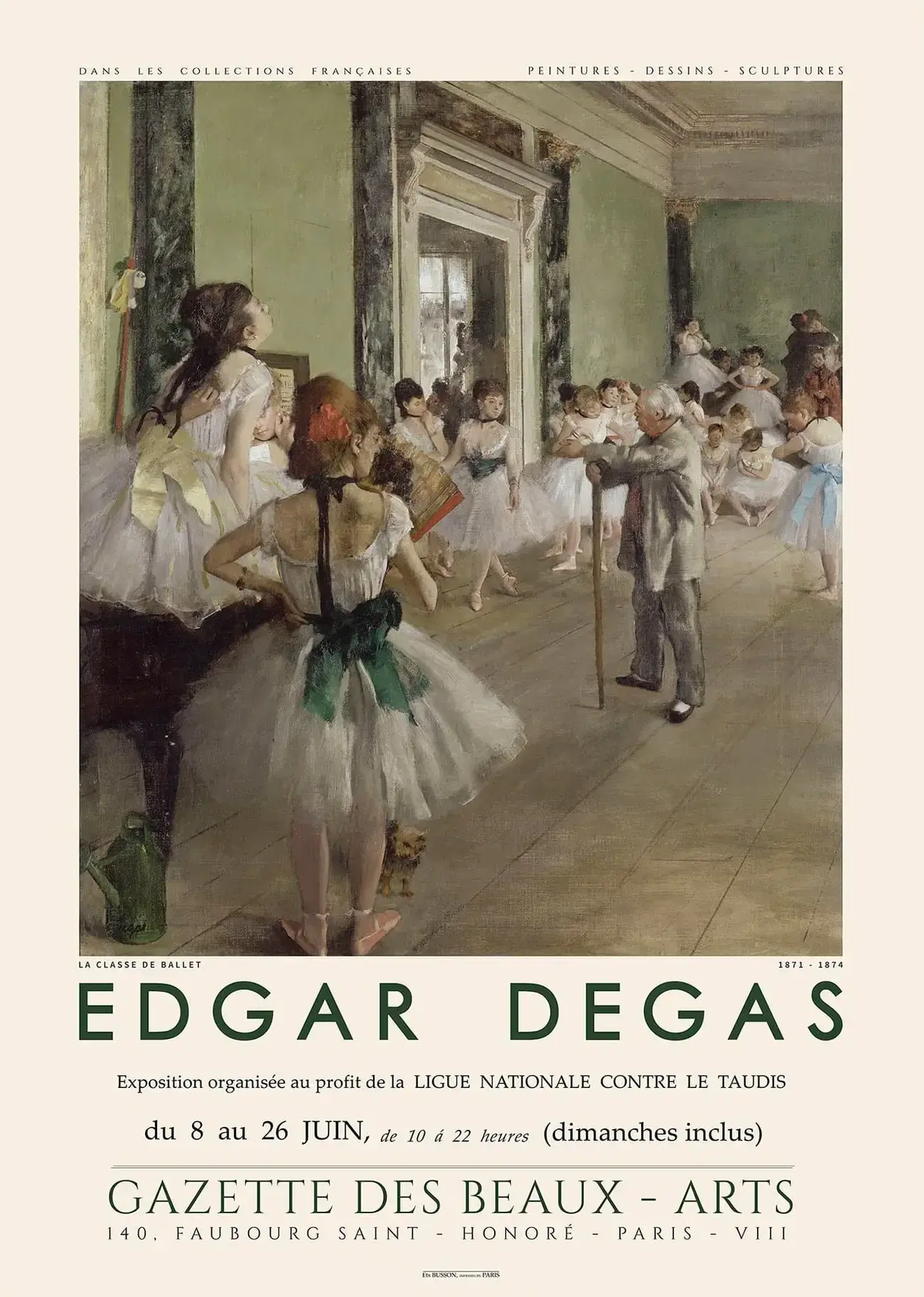 Rosa Classe Ballet Edgar Degas - Edgar Degas Plakater