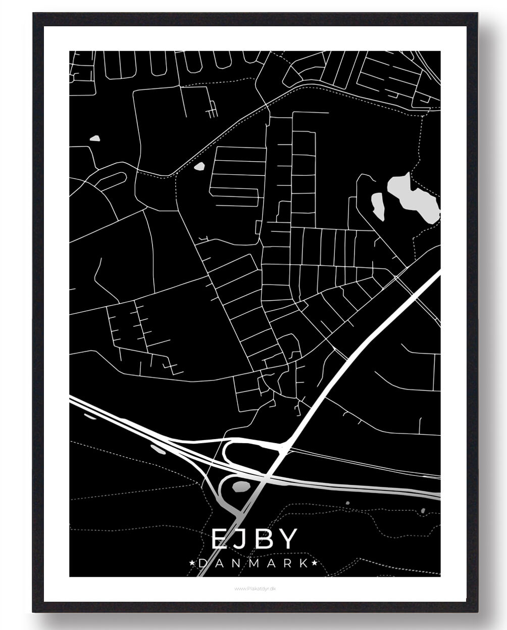 Sort Ejby Plakat - Plakatdyr.dk Plakater