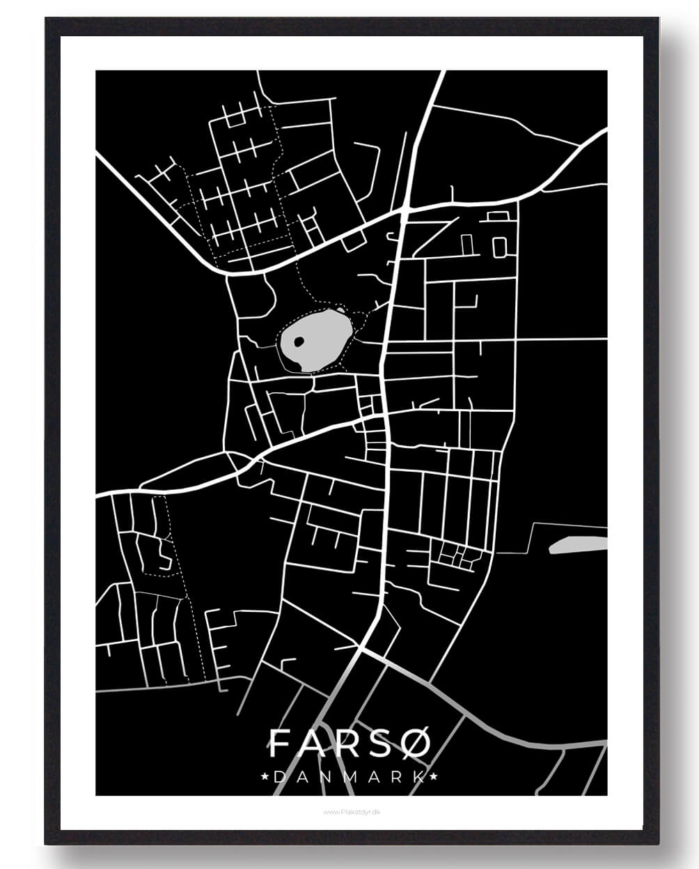 Sort Farsø Plakat - Plakatdyr.dk Plakater