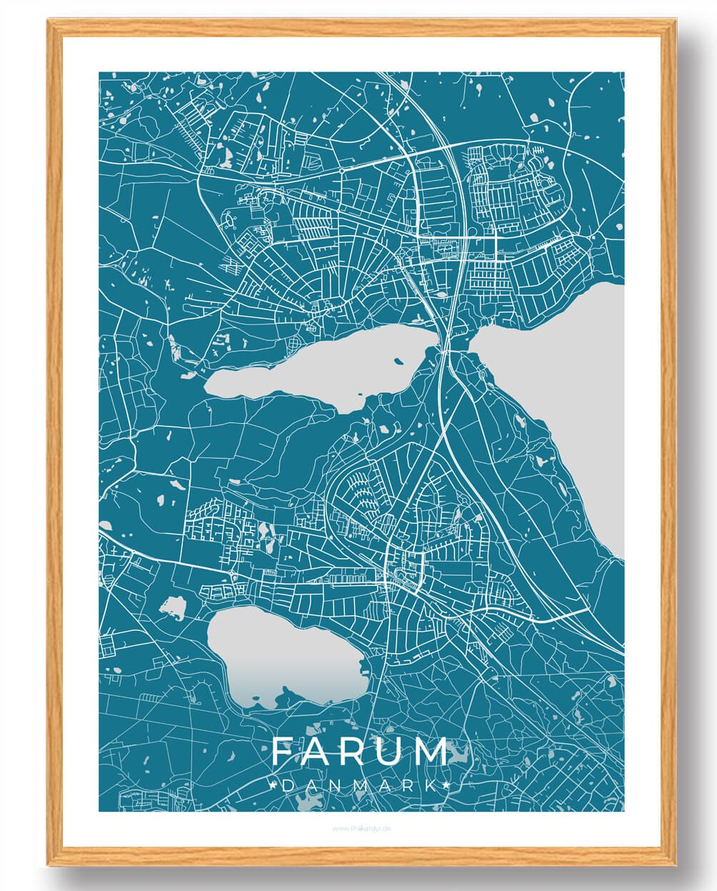 Blå Farum Plakat - Plakatdyr.dk Plakater