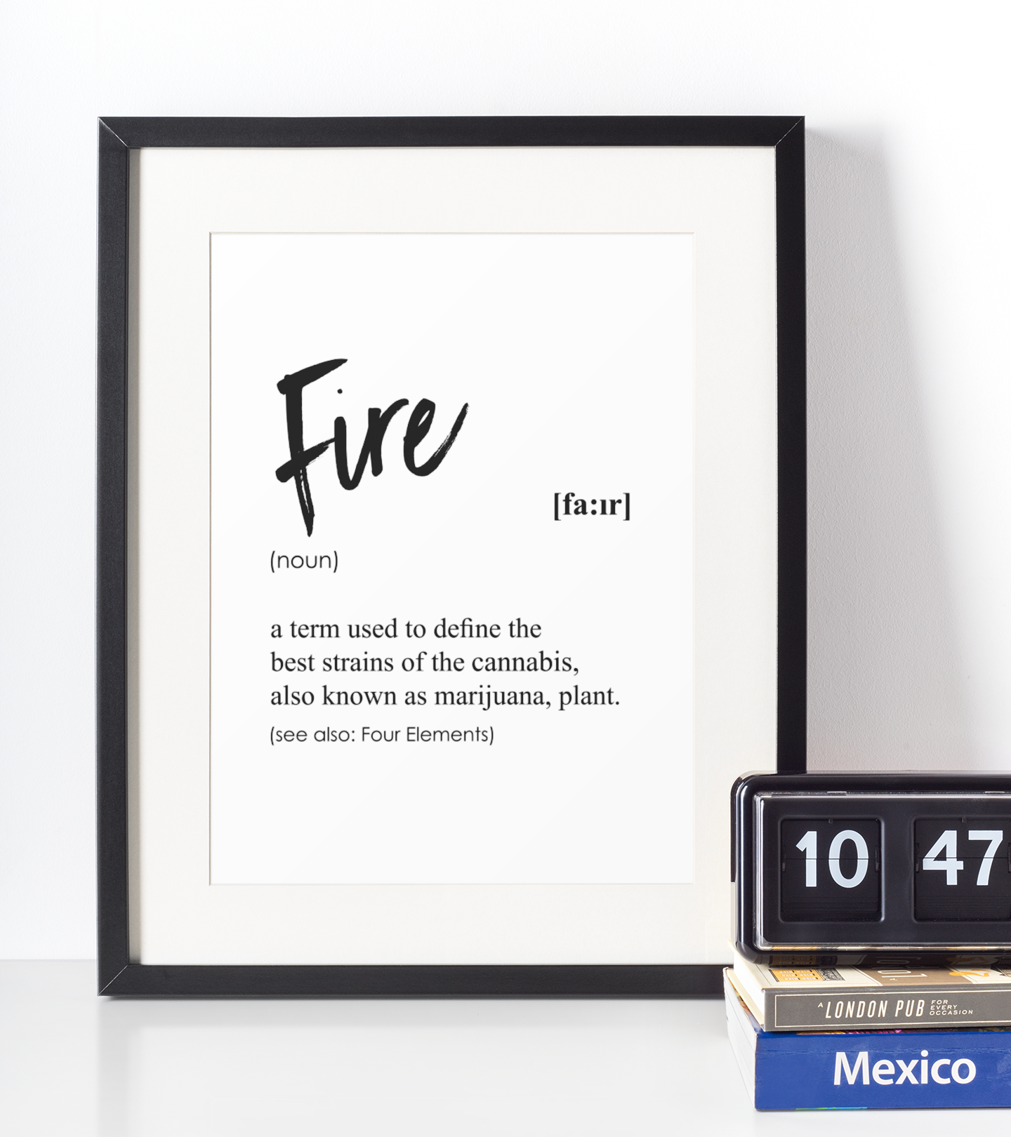 Fire Definition Plakat - Just Karikatur Plakater
