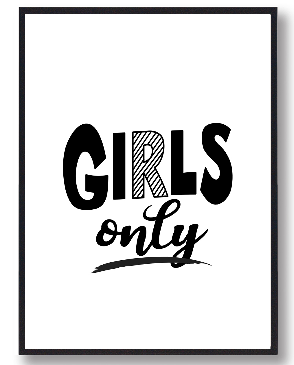 Girls Only Plakat - Plakatdyr.dk Plakater