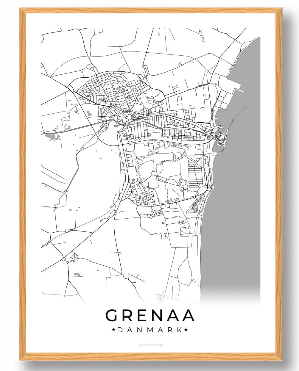 Hvid Grenaa Plakat - Plakatdyr.dk Plakater