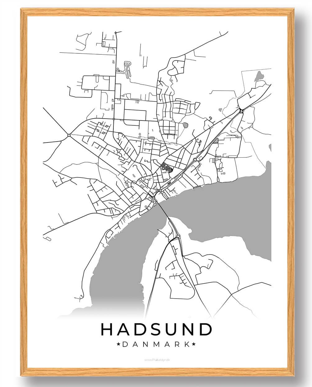 Hvid Hadsund Plakat - Plakatdyr.dk Plakater