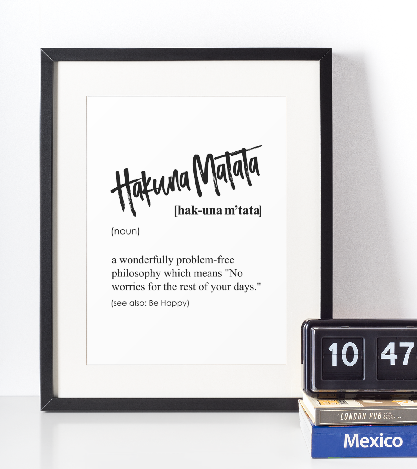 Hakuna Matata Definition Plakat - Just Karikatur Plakater
