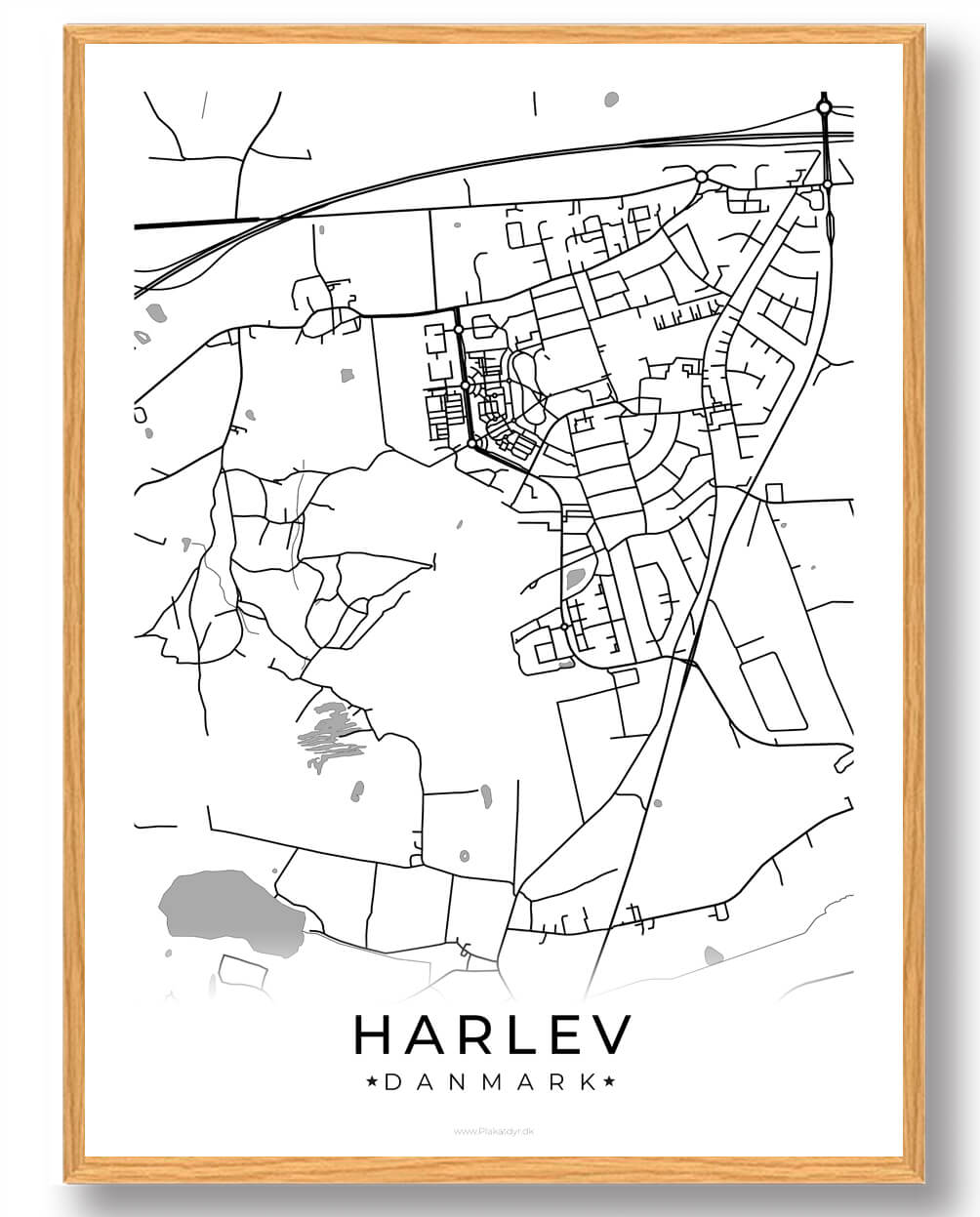 Hvid Harlev Plakat - Plakatdyr.dk Plakater