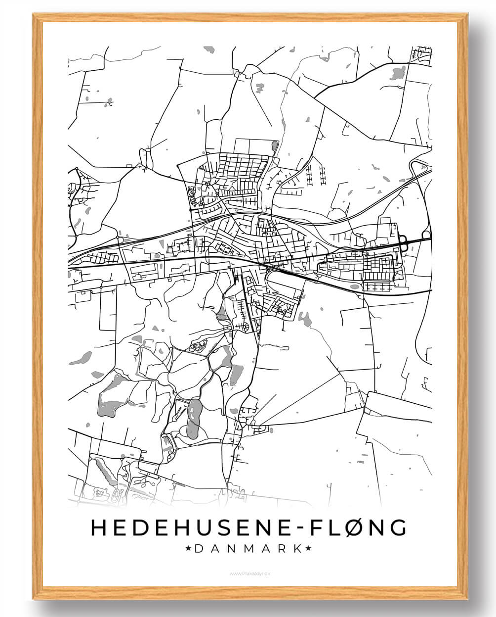 Hvid Hedehusene Fløng Plakat - Plakatdyr.dk Plakater
