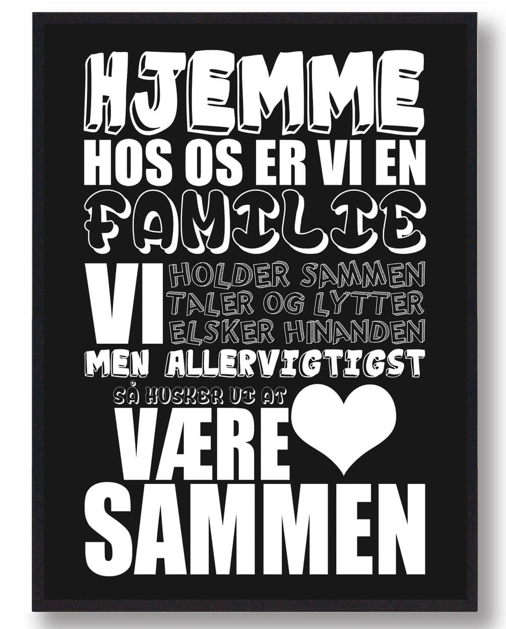 Sort Hjemme Hos Plakat - Plakatdyr.dk Plakater