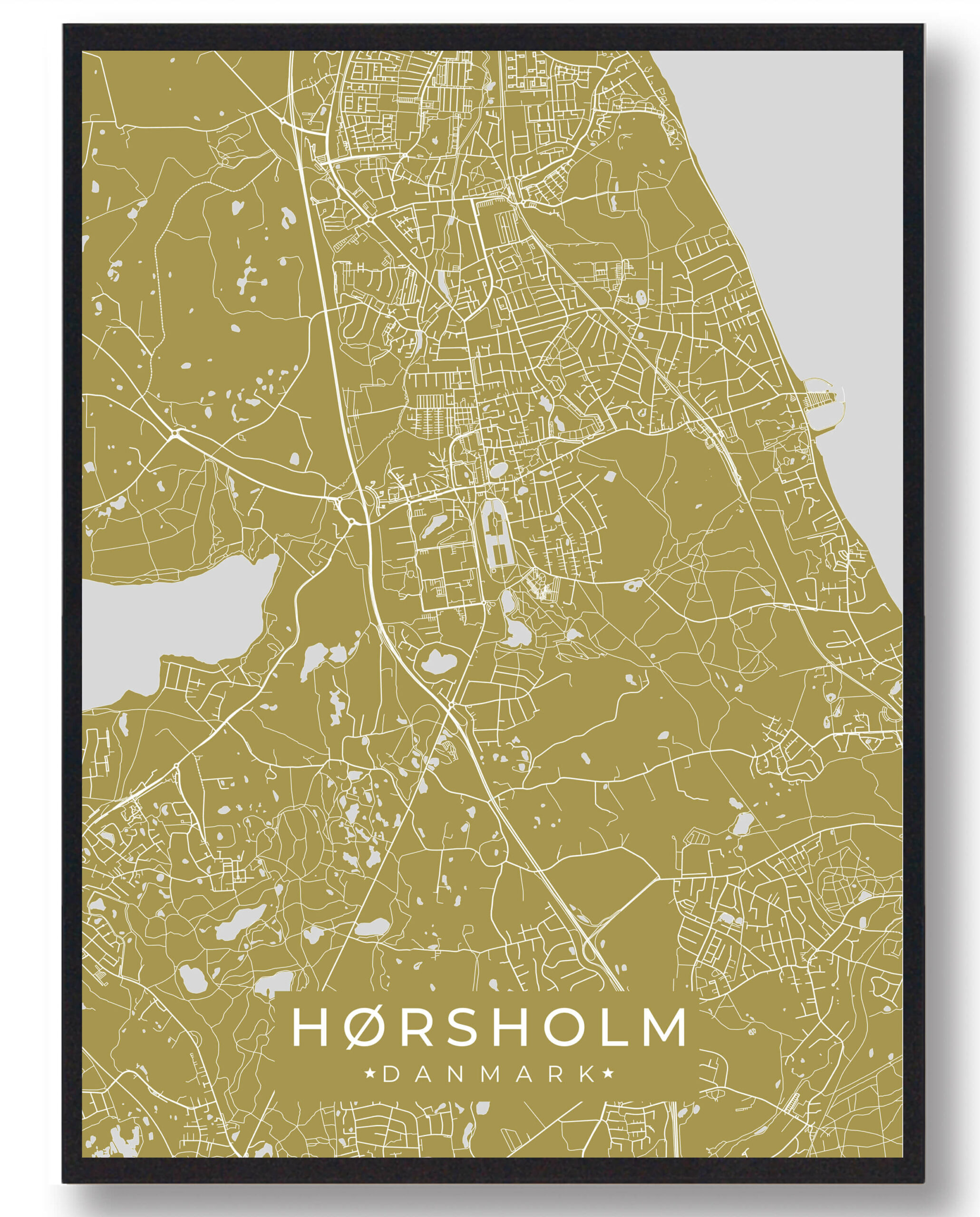Hørsholm Plakat Gul - Plakatdyr.dk Plakater