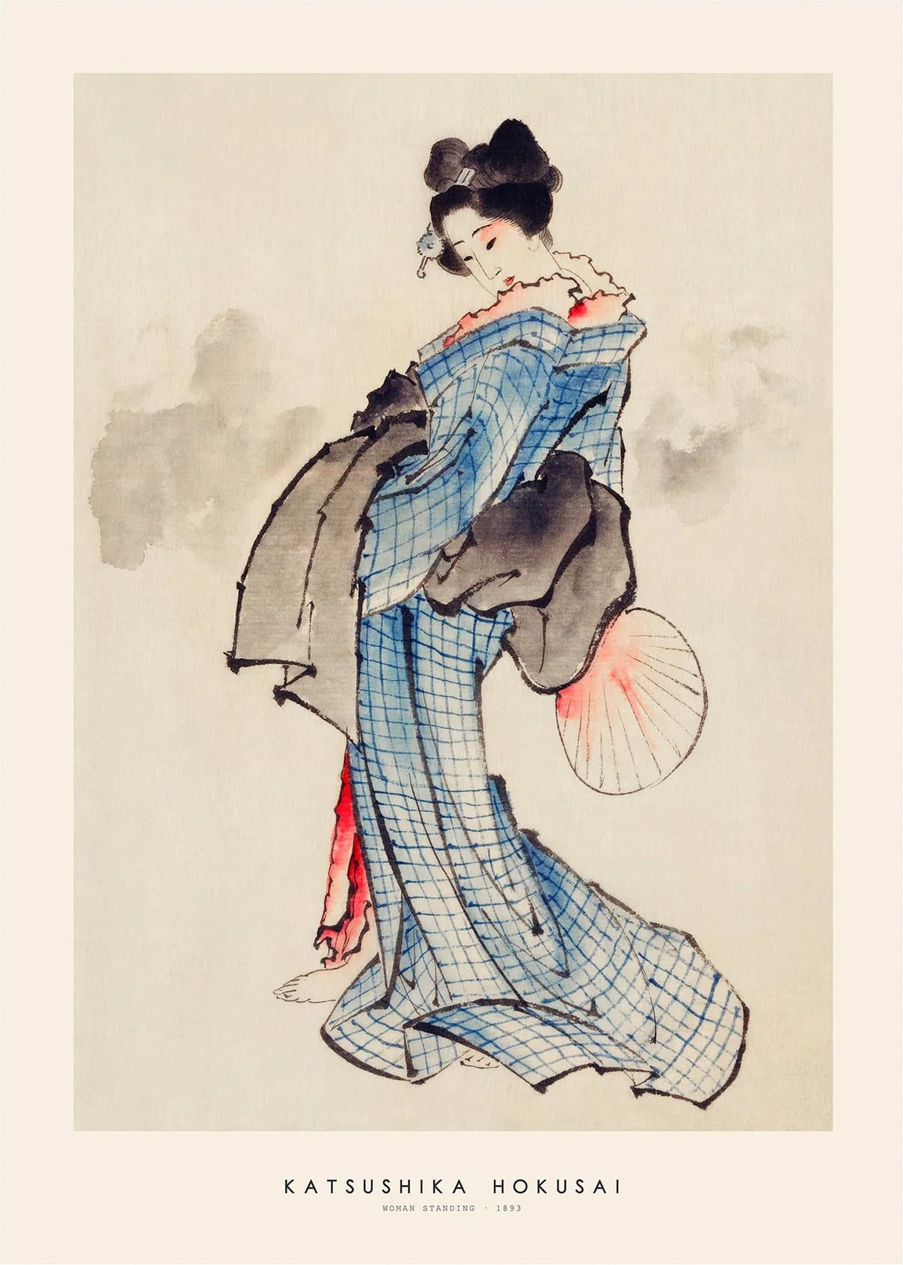 Rosa Kasamatsu Hokusai Woman Standing - Plakater
