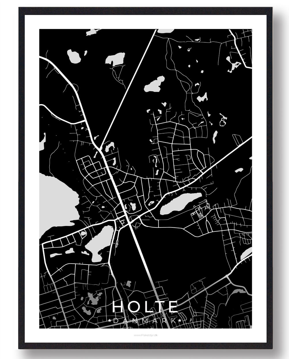 Sort Holte Plakat - Plakatdyr.dk Plakater
