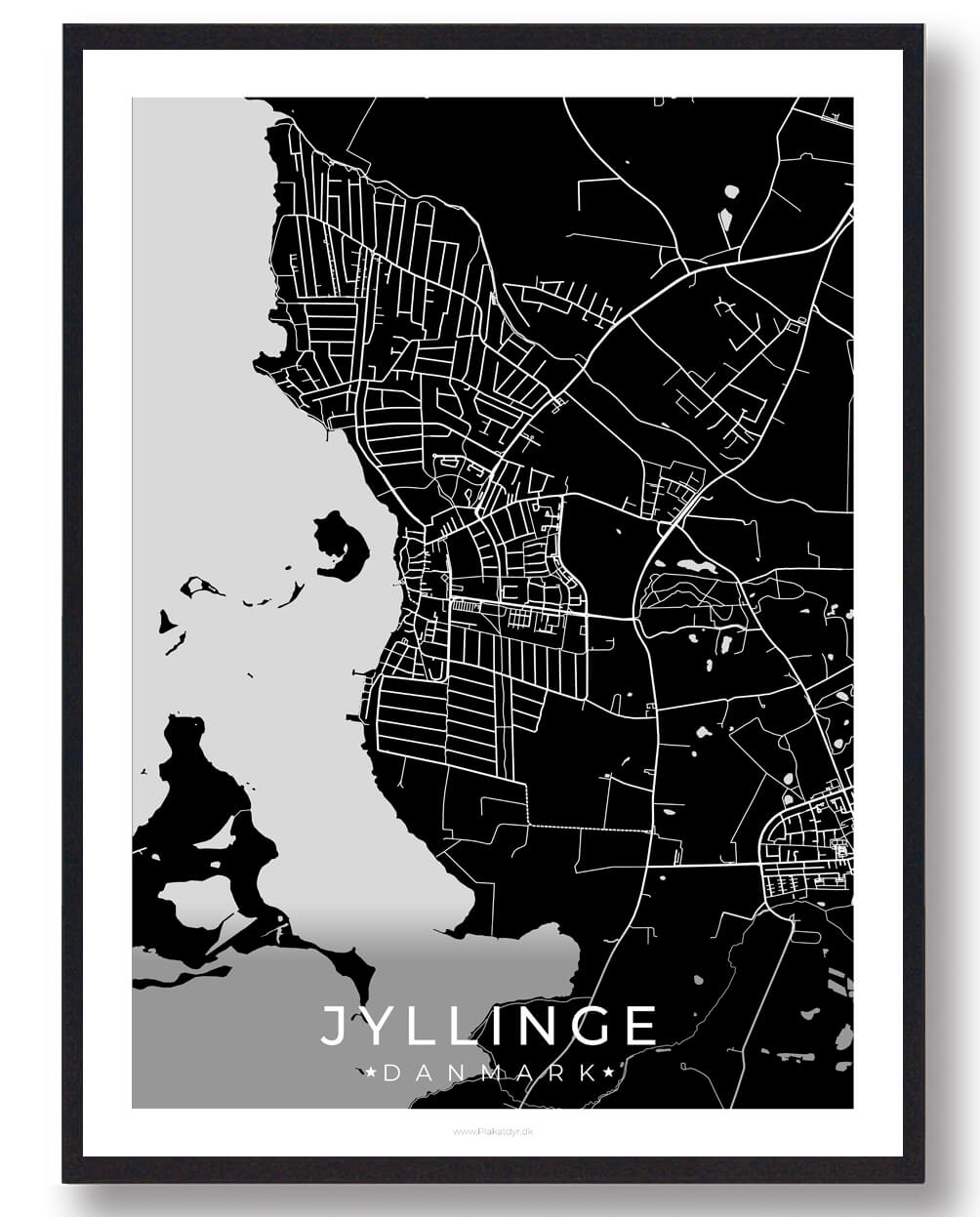 Sort Jyllinge Plakat - Plakatdyr.dk Plakater
