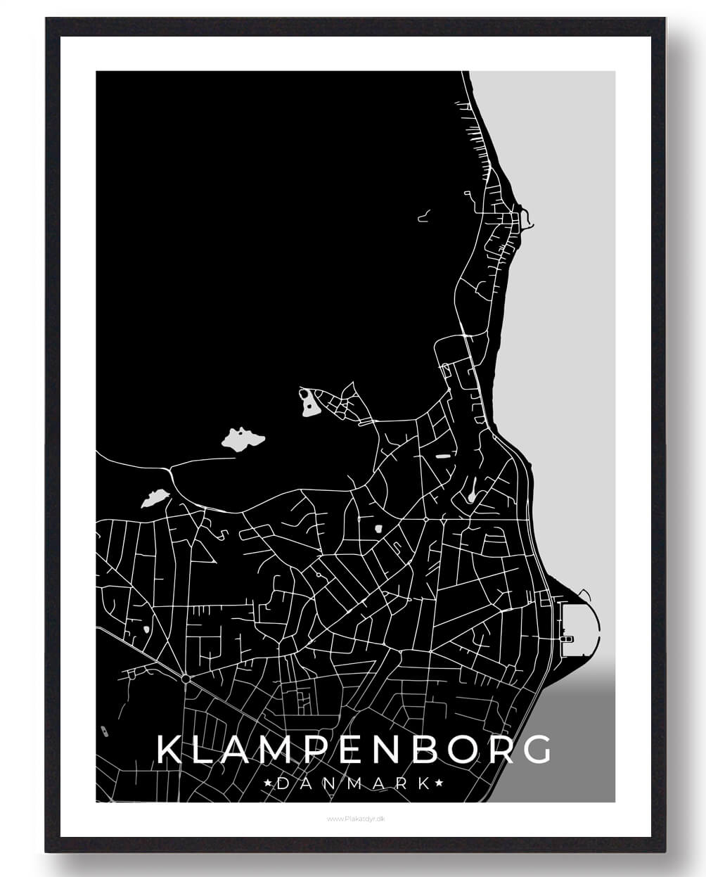 Sort Klampenborg Plakat - Plakatdyr.dk Plakater