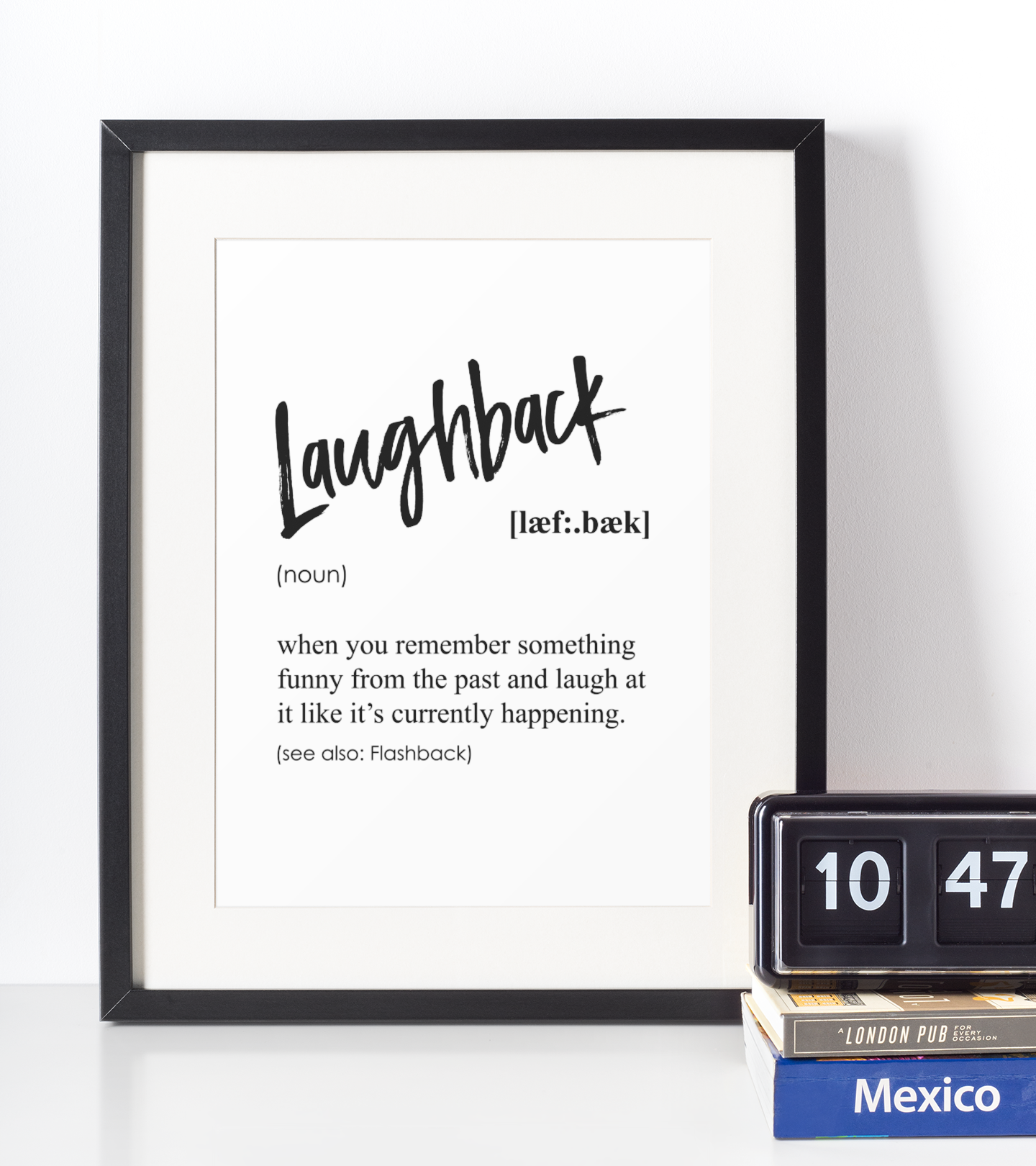 Laughback Definition Plakat - Just Karikatur Plakater