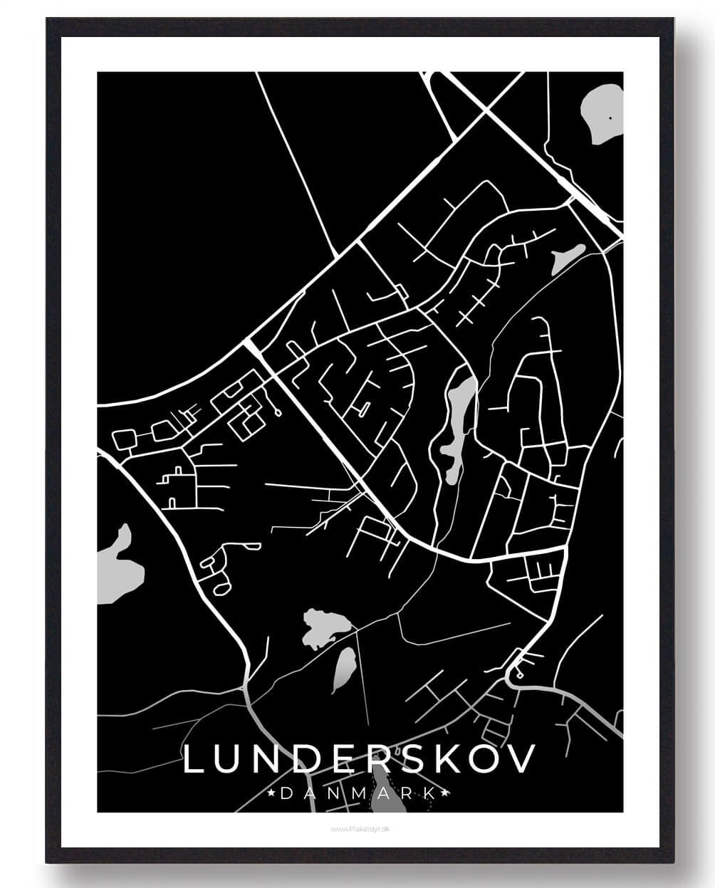 Sort Lunderskov Plakat - Plakatdyr.dk Plakater